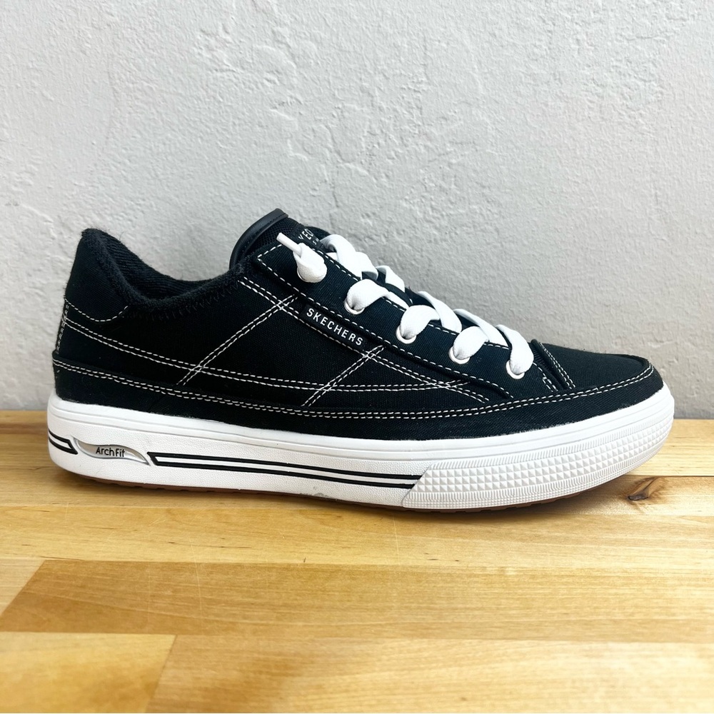 Skechers Black and White Low-Top Sneakers